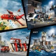 LEGO 60413 City L'Avion de Sauvetage des Pompiers, Jouet avec 3 Minifigurines de Pilote, Pompiere