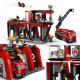 LEGO 60414 City La Caserne et le Camion de Pompiers, Jouet de Figurine de Chien et 5 Minifigurines, Cadeau Enfants