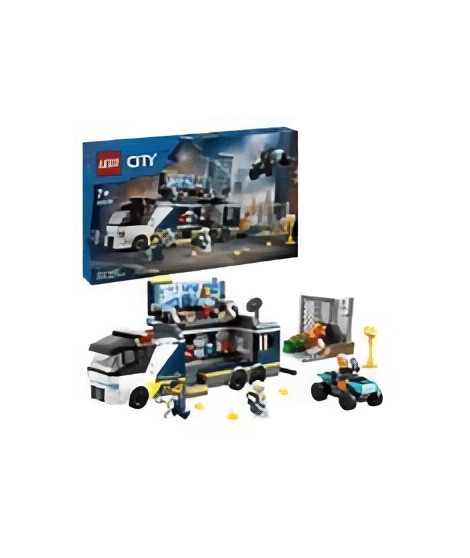 LEGO 60418 City Le Laboratoire de Police Scientifique Mobile, Jouet de Quad, Cadeau Enfants Des 7 Ans, et Minifigurines