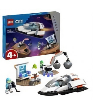 LEGO 60429 City Le Vaisseau et la Découverte de l'Astéroide, Jouet avec 2 Minifigurines d'Astronautes et Figurine Alien
