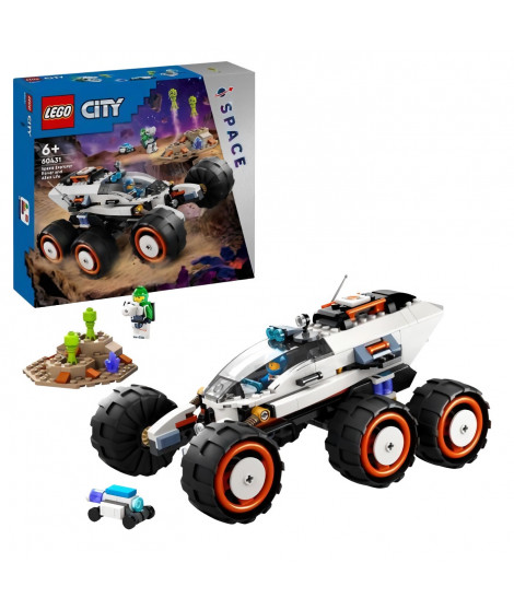 LEGO 60431 City Le Rover d'Exploration Spatiale et la Vie Extraterrestre, Jouet avec 2 Minifigurines, Figurines de Robot