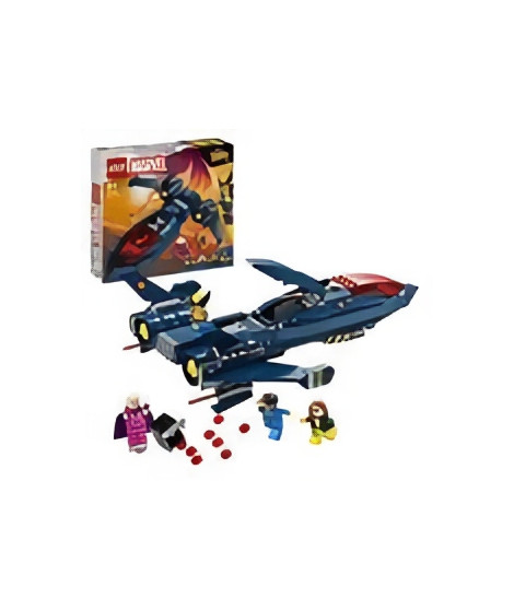 LEGO 76281 Marvel Le X-Jet des X-Men, Jouet d'Avion, Chasseur avec Minifigurines de Super-Héros : Wolverine