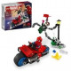 LEGO 76275 Marvel La Course-poursuite en Moto : Spider-Man contre Docteur Octopus, Jouet avec Moto avec Canons