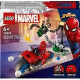 LEGO 76275 Marvel La Course-poursuite en Moto : Spider-Man contre Docteur Octopus, Jouet avec Moto avec Canons