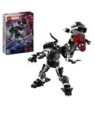 LEGO 76276 Marvel L'Armure Robot de Venom contre Miles Morales, Jouet de Construction avec Minifigurines