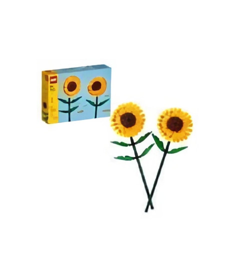 LEGO 40524 Creator Tournesols, Kit de Construction de Fleurs Artificielles, Chambre d'Enfant ou Décoration de Maison