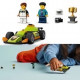 LEGO 60399 City La Voiture de Course Verte, Jouet pour Garçons et Filles Des 4 Ans, avec Photographe et Pilote