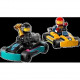 LEGO 60400 City Les Karts et les Pilotes de Course, Jouet avec 2 Karting, avec 2 Minifigurines de Pilotes de Voitures