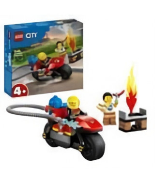 LEGO 60410 City La Moto d'Intervention Rapide des Pompiers, Jouet de Véhicule avec 2 Minifigurines incl. Pompiere