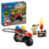 LEGO 60410 City La Moto d'Intervention Rapide des Pompiers, Jouet de Véhicule avec 2 Minifigurines incl. Pompiere