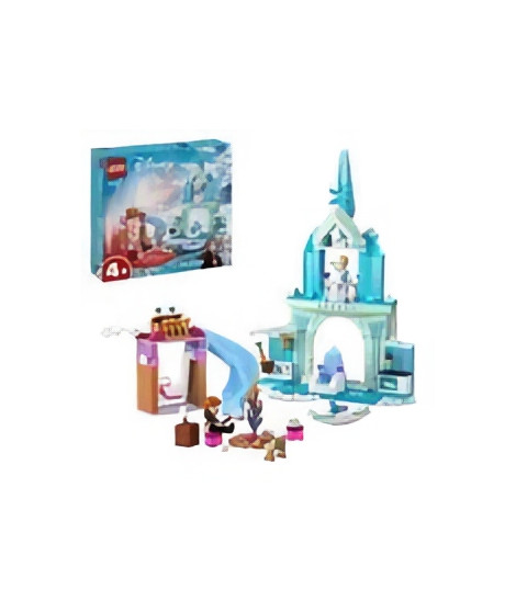 LEGO 43238 Disney Princess Le Château de Glace d'Elsa, Jouet de Princesse La Reine des Neiges, 2 Figurines Animales