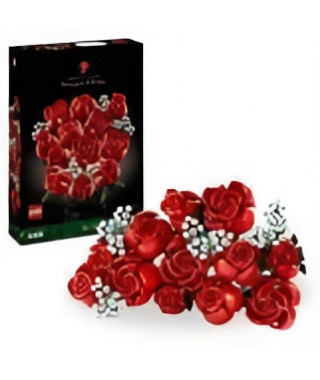 LEGO 10328 Icons Le Bouquet de Roses, Fleurs Artificielles pour Décorer, Cadeau de Saint-Valentin pour Adultes