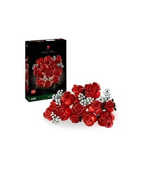 LEGO 10328 Icons Le Bouquet de Roses, Fleurs Artificielles pour Décorer, Cadeau de Saint-Valentin pour Adultes