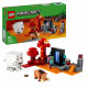 LEGO 21255 Minecraft L'Embuscade au Portail du Nether, Jouet avec Scenes de Bataille et Minifigurines, Figurine Hoglin