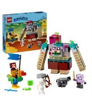 LEGO 21257 Minecraft Legends L'Attaque du Dévoreur, Jouet de Construction de Personnage, Set avec Figurines de Héros