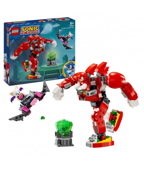 LEGO 76996 Sonic Le Hedgehog Le Robot Gardien de Knuckles, Figurines de Jeu Vidéo Knuckles et Rouge avec le Maître Emeraude