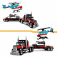 LEGO 31146 Creator 3en1 Le Camion Remorque avec Hélicoptere, Jouet d'Hélicoptere et Camion, Avion et Camion-Citerne