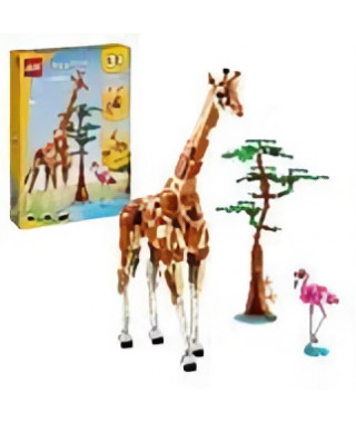 LEGO 31150 Creator 3en1 Les Animaux Sauvages du Safari, Jouet avec Figurines d'Animaux, Girafe, Gazelles et Lion