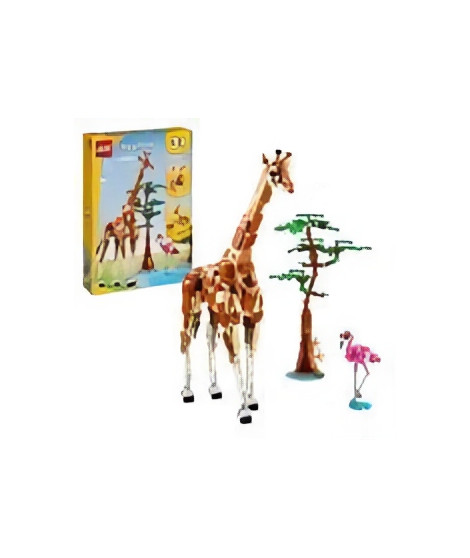 LEGO 31150 Creator 3en1 Les Animaux Sauvages du Safari, Jouet avec Figurines d'Animaux, Girafe, Gazelles et Lion