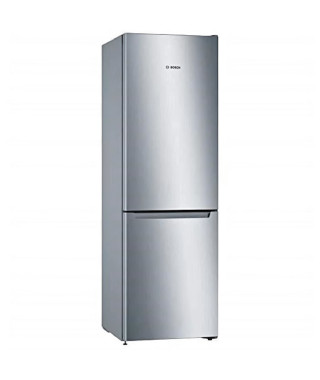 BOSCH KGN36NLEA - Réfrigérateur congélateur bas - 302L (215L + 87L) - Froid NoFrost multiairflow - L 60 x H186cm - Portes inox