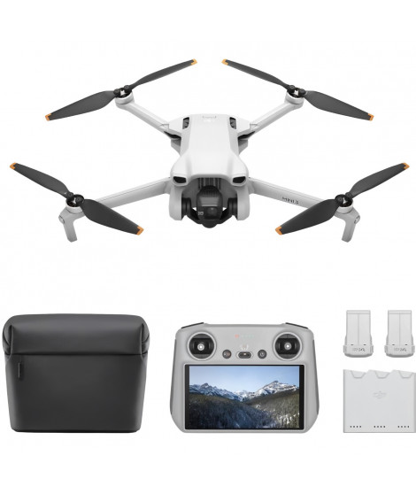 Drone DJI Mini 3 Fly More Combo - Caméra 4K HDR - 38 min de vol - Télécommandé - Gris