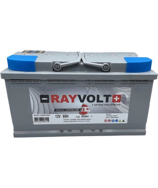 Batterie a décharge lente - RAYVOLT - RVDC-L5D95-AGM - 12V 95AH (C20) / 80AH (C5) - 26 Kg - 352x175x190 mm