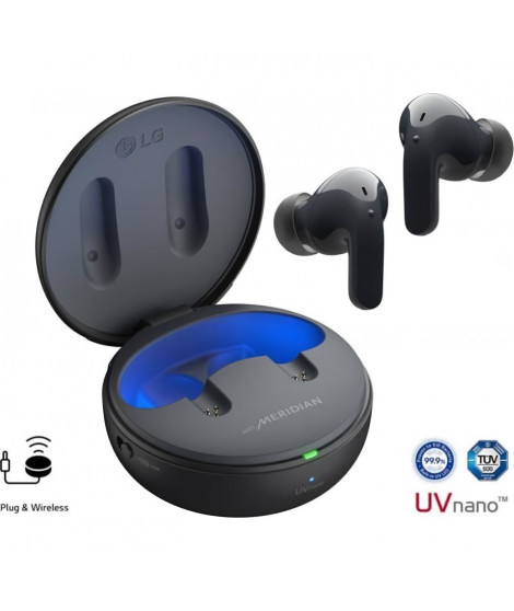 Ecouteurs LG TONE Free T90Q - Bluetooth - True Wireless - Dolby Atmos - Noir
