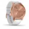 Garmin - Vivomove Style - Montre Connectée a Aiguilles Mécaniques et écran Tactile - Suivi GPS - Rose Gold/ White