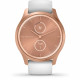 Garmin - Vivomove Style - Montre Connectée a Aiguilles Mécaniques et écran Tactile - Suivi GPS - Rose Gold/ White