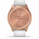 Garmin - Vivomove Style - Montre Connectée a Aiguilles Mécaniques et écran Tactile - Suivi GPS - Rose Gold/ White