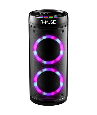 R-MUSIC Booster Party - Enceinte High Power BT sans fil - 600W - Jeu de lumiere - Egaliseur - USB, microSD - Ecran LED - Karaoké