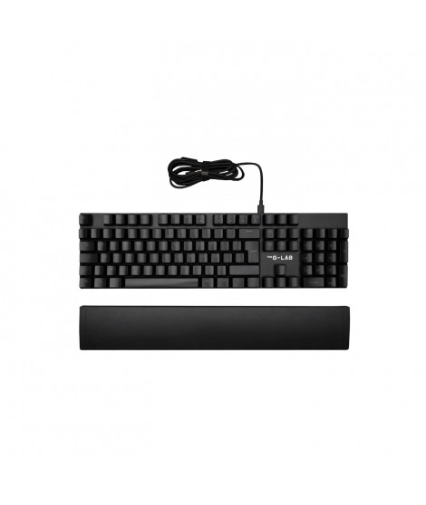 Clavier Gaming Mécanique - THE G-LAB - KEYZ -CARBON -EX/FR - Rétroéclairé - Switch Bleu - Repose Poignet - FR