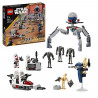 LEGO 75372 Star Wars Pack de Combat des Clone Troopers et Droides de Combat, Jouet avec Speeder Bike et Figurine