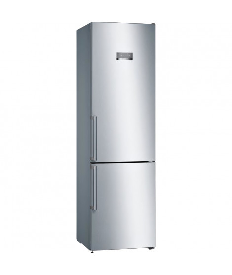Réfrigérateur combiné pose-libre BOSCH - SER4 - Inox look - Vol.total: 368l - réfrigérateur: 279l - congélateur: 89l - L 66cm…