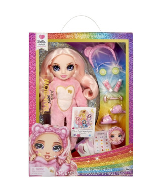 Junior High Pyjama Party - Poupée mannequin articulée 22cm - Bella (rose) - Nombreux accessoires - a partir de 4 ans