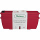 Bac a fleurs RIVIERA EVA - Lot 2 jardinieres - Plastique - 57 cm - Rouge