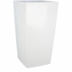 Bac a fleurs carré RIVIERA NUANCE - Plastique - L29xP29xH52 cm - Blanc