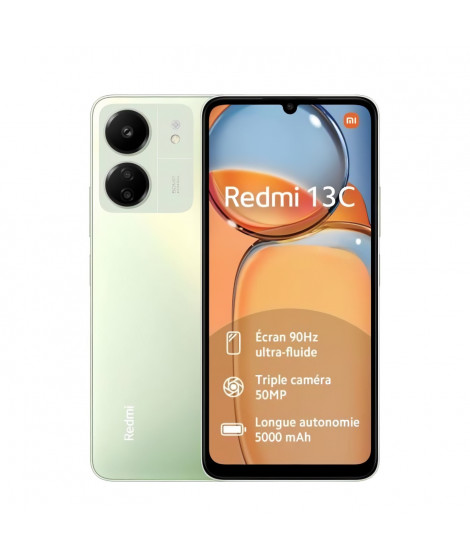 XIAOMI - REDMI 13C - 128Go - Vert trefle