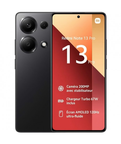 XIAOMI - Redmi Note 13 Pro 5G - 256Go - Noir minuit