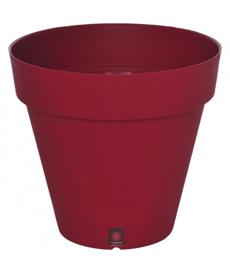 Bac a fleurs rond RIVIERA LOFT - Plastique - Diametre 30 cm - Rouge