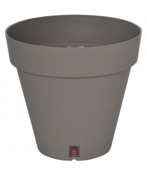 Bac a fleurs rond RIVIERA LOFT - Plastique - Diametre 30 cm - Taupe