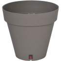 Bac a fleurs rond RIVIERA LOFT - Plastique - Diametre 30 cm - Taupe