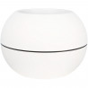 Bac a fleurs rond RIVIERA GRANIT BOULE - Plastique - Diametre 40 cm - Blanc