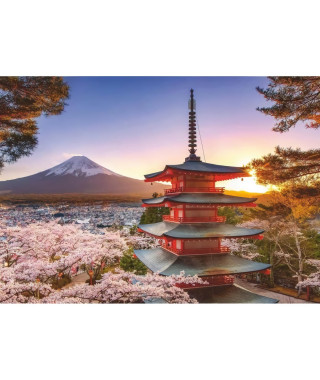 Puzzle 1000 pieces Cerisiers en fleurs du Mont Fuji - Adultes, enfants des 14 ans - Paysages - 17090 - Ravensburger