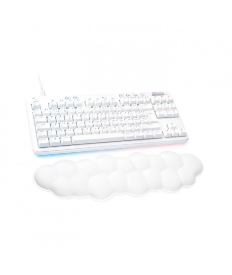 Logitech G - Clavier Gaming - G713 Filaire Mécanique Tactile (GX Brown) avec Repose-Poignet - White Mist