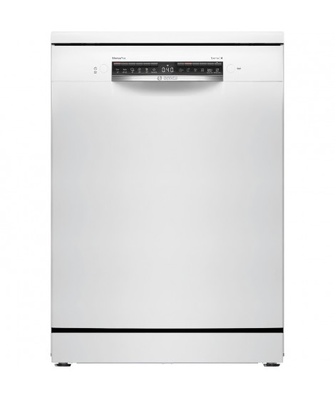 Lave-vaisselle pose libre BOSCH SMS4HCW19E SER4 - 14 couverts - Moteur Induction - L60cm - 42dB - Blanc