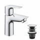 Robinet de salle de bains - GROHE Start Edge - 23898001- Taille S - Sans tirette de vidage - Chromé