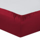 Vision - Drap housse Rouge - 160x200cm - 100% coton