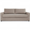 HEXAGONE Canapé droit convertible 3 places MAXIME - Made in France - Tissu Beige - Couchage express - L 194 x P 96 x H 83 cm