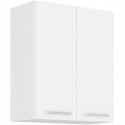 ATLAS Meuble haut 2 portes - Décor blanc - L60 cm